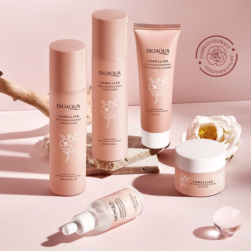 BIOAQUA – Coffret visage Camellia | Anti-oxydant & hydratation (Kit 5 pièces) – Image 2