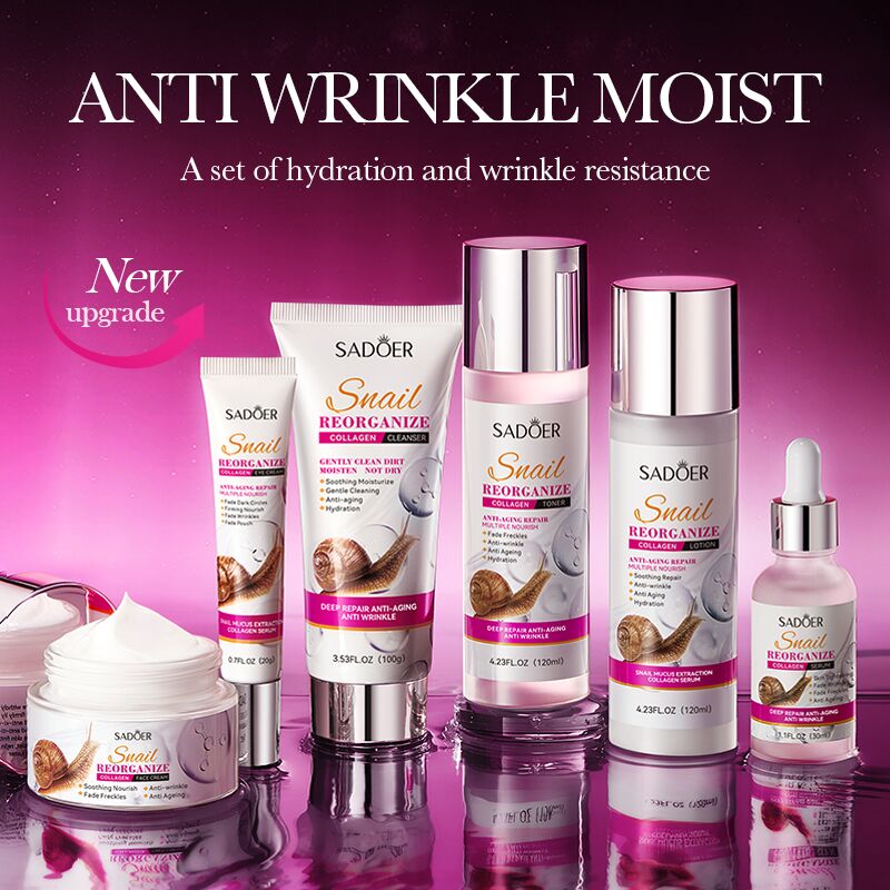SADOER – Coffret visage Collagène d’Escargot | Hydratation & réparation (Kit 6 pièces) – Image 3