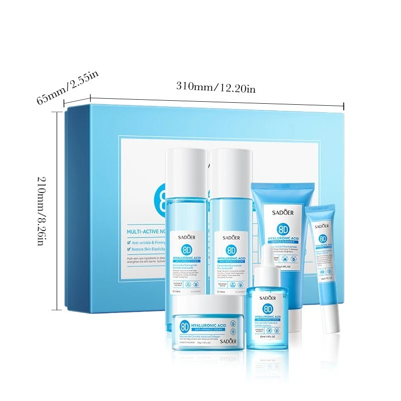 SADOER – Coffret visage 8D Acide Hyaluronique | Hydratation & réparation (Kit 6 pièces) – Image 4